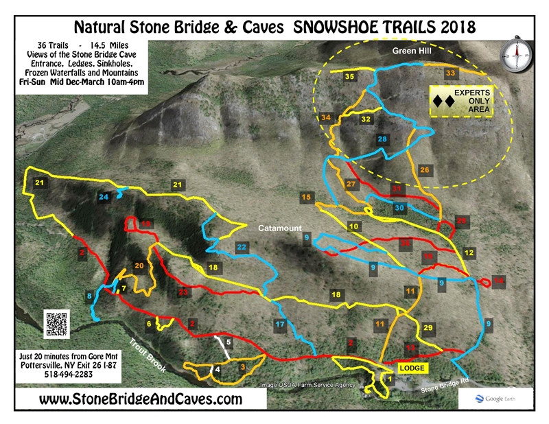 Snowshoe Trails Natural Stone Bridge & Caves